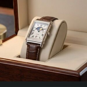 MENS NOAH X TIMEX MOON PHASE STEEL WATCH BROWN LEATHER STRAP NEW WITH and PAPERS